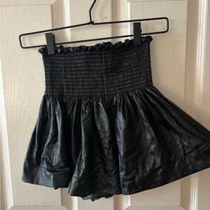 Queen of sparkles faux leather skort